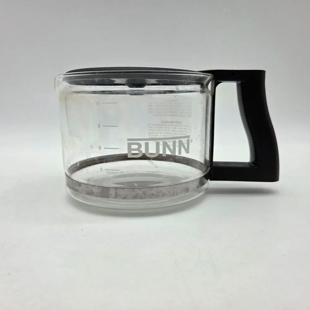 Bunn 10 Cup Glass Coffee Pot Replacement Carafe Black Handle Decanter Germany